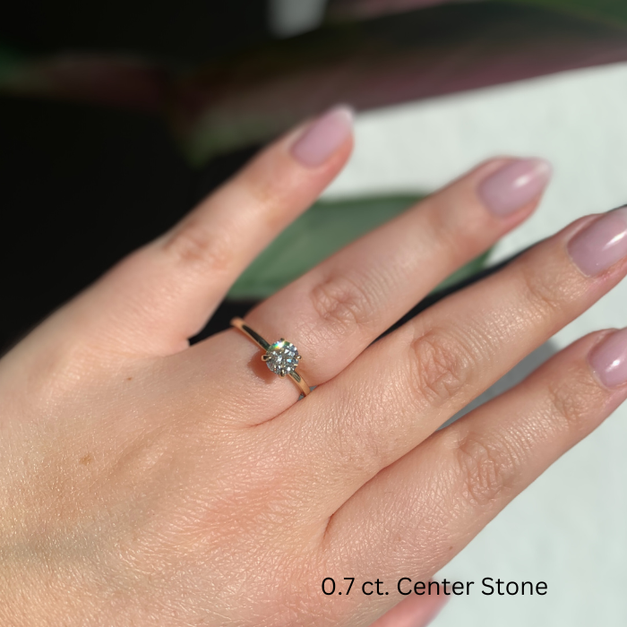 Solitaire ring yellow gold