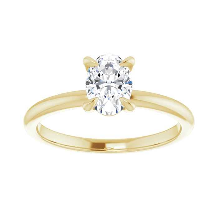 Gold oval solitaire ring discount